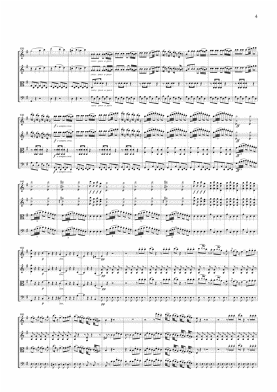 Rossini Overture to The Barber of Seville, for string quartet, CR101 String Quartet scores gallery preview page 4