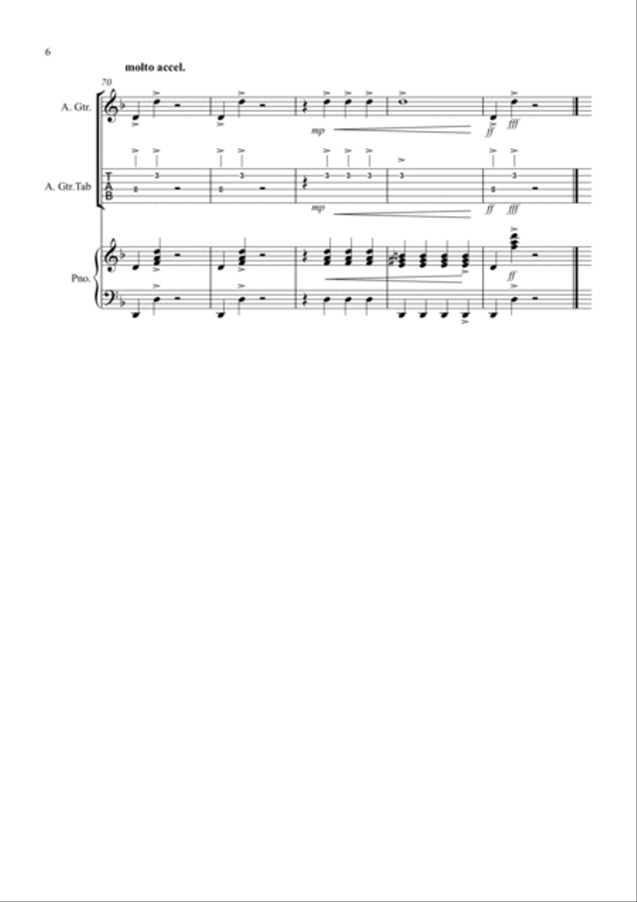 In the Hall of the Mountain King for Guitar and Piano In the Hall of the Mountain King for Guitar and Piano Classical Guitar scores gallery preview page 6