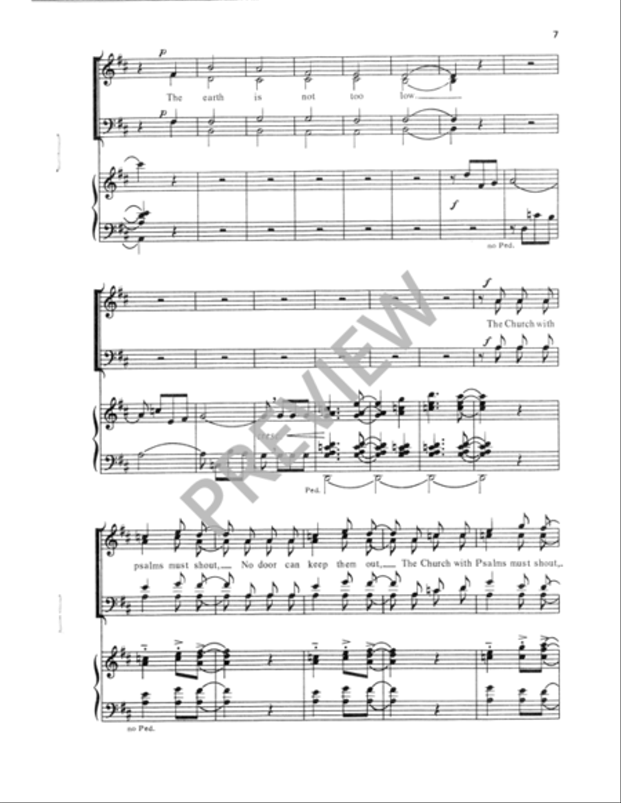 Let All the World in Every Corner Sing 4-Part scores gallery preview page 8