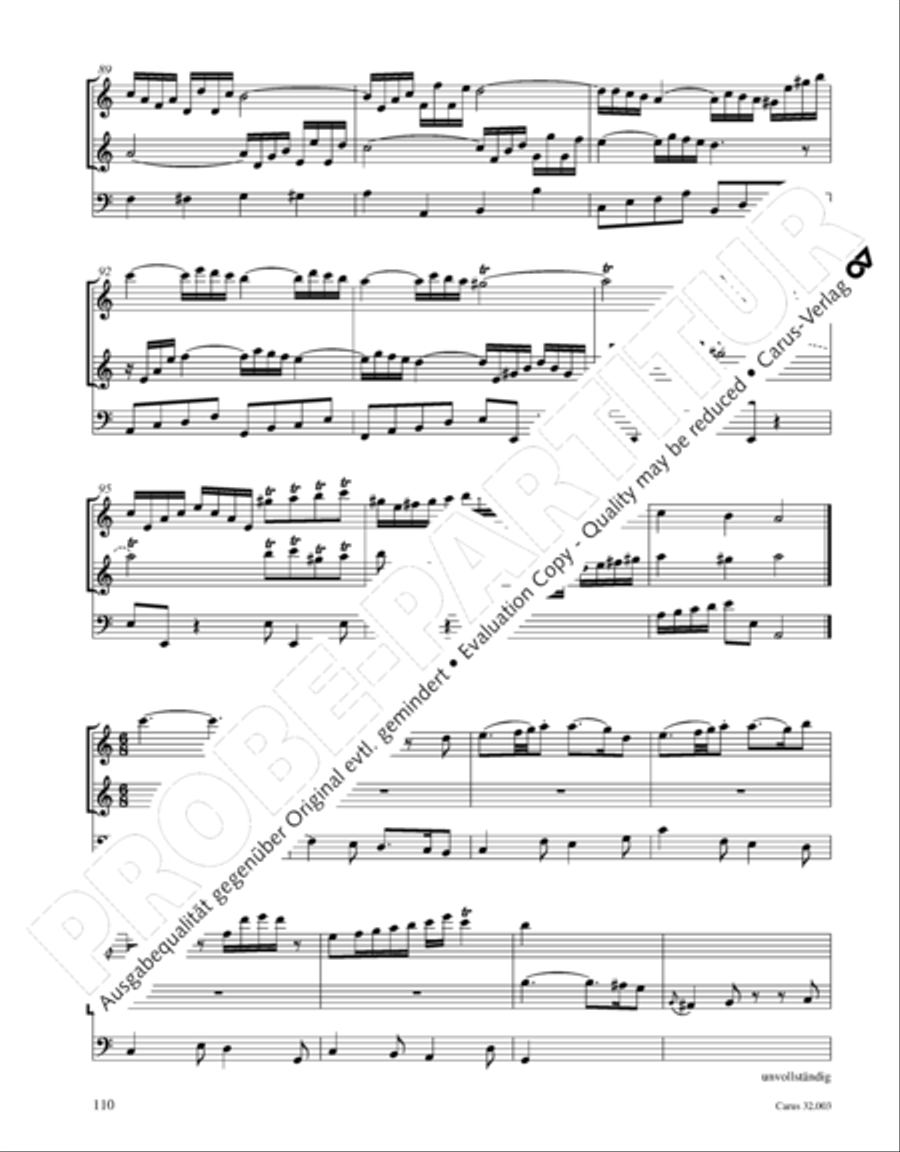 Gesamtausgabe Band 3 (Kammermusik: Duette, Solo- und Triosonaten) Score scores gallery preview page 131