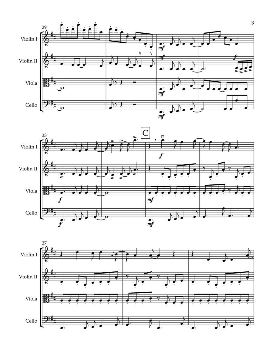 Defying Gravity String Quartet scores gallery preview page 3