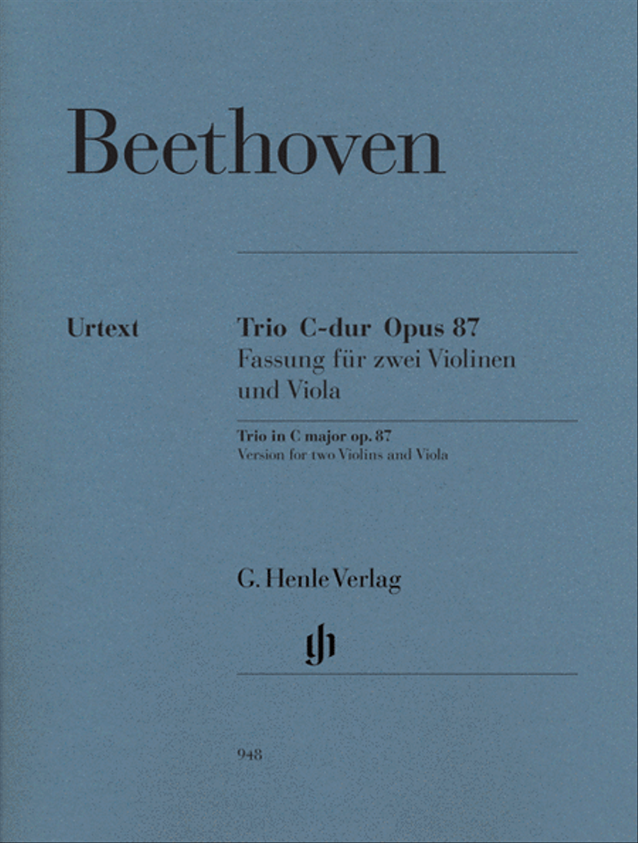 Trio in C Major, Op. 87 Viola scores gallery preview page 1
