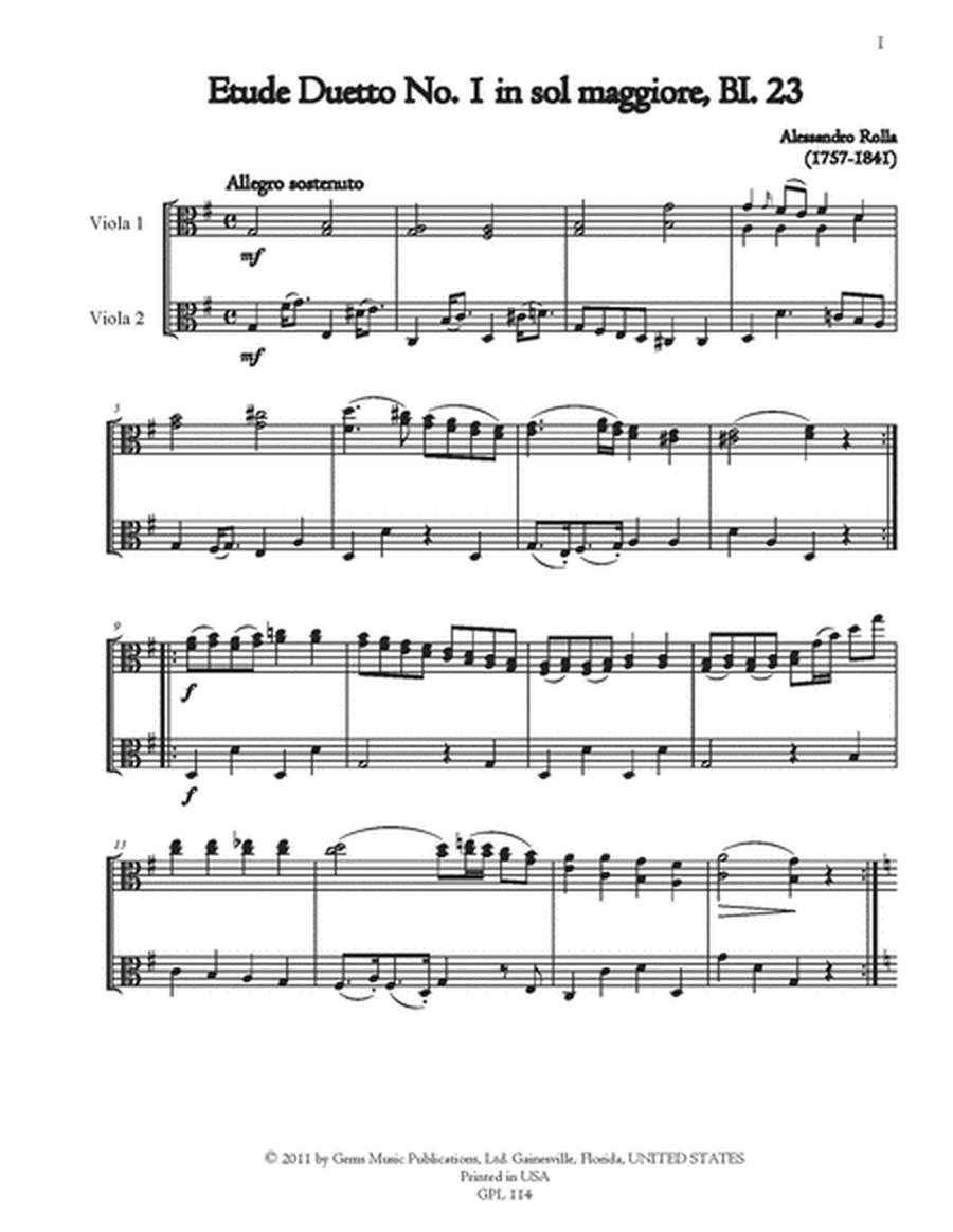 10 Etude Duets, BI. 23-32 for 2 Violas