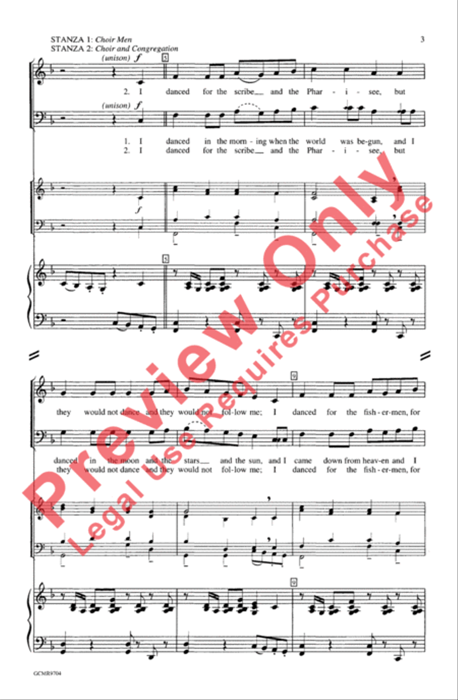 Concertato on Lord of the Dance 4-Part scores gallery preview page 3