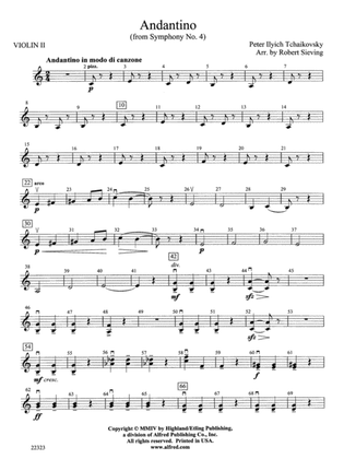 Andantino (from Symphony No. 4): 2nd Violin