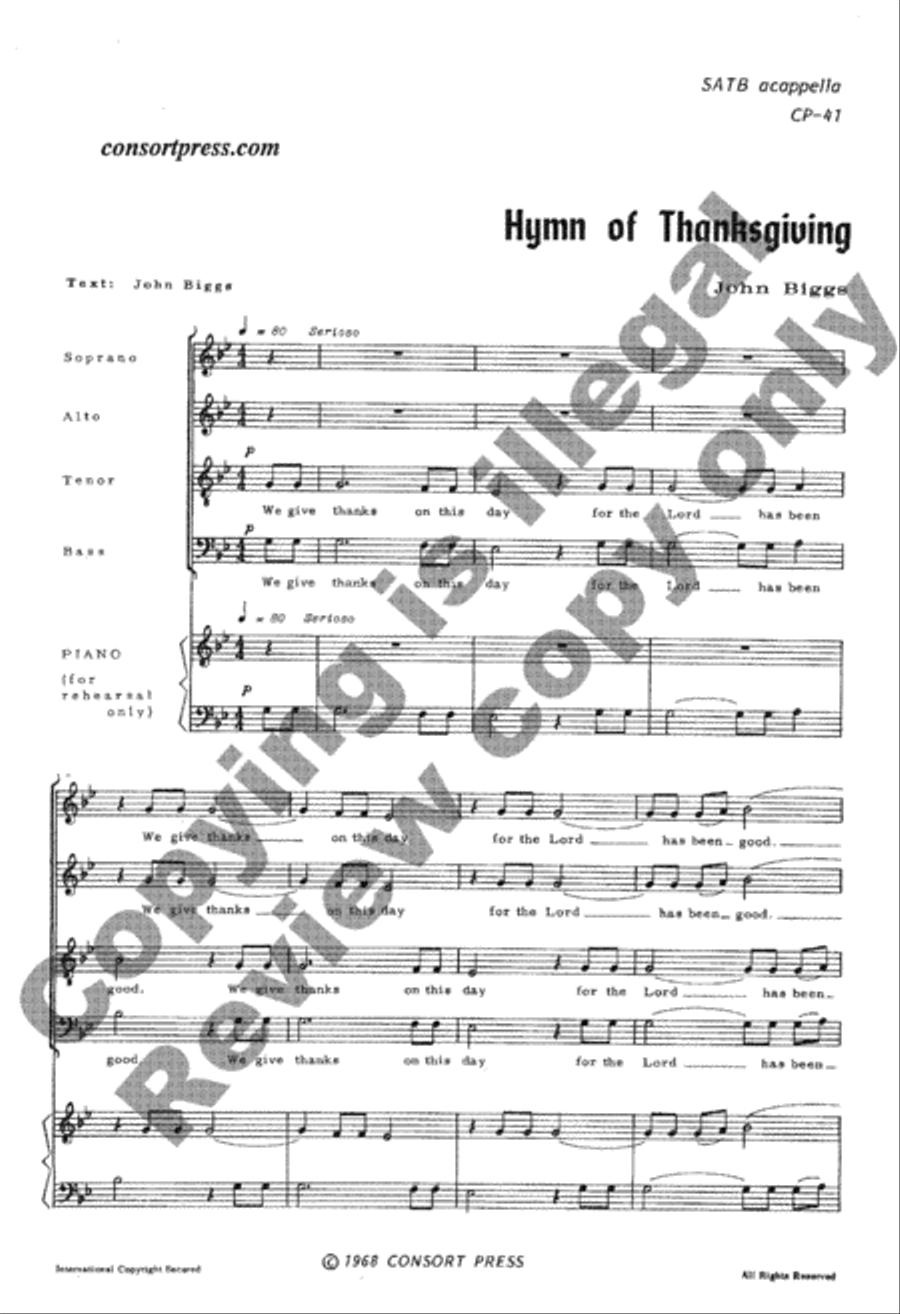 Hymn of Thanksgiving Hymn of Thanksgiving 4-Part scores gallery preview page 6