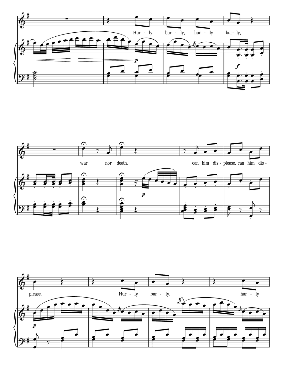 The Sailor's Song (From 12 Canzonettas) Piano, Vocal scores gallery preview page 3