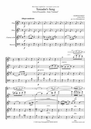 The Toreador Song from Carmen (short version) - Wind Quartet