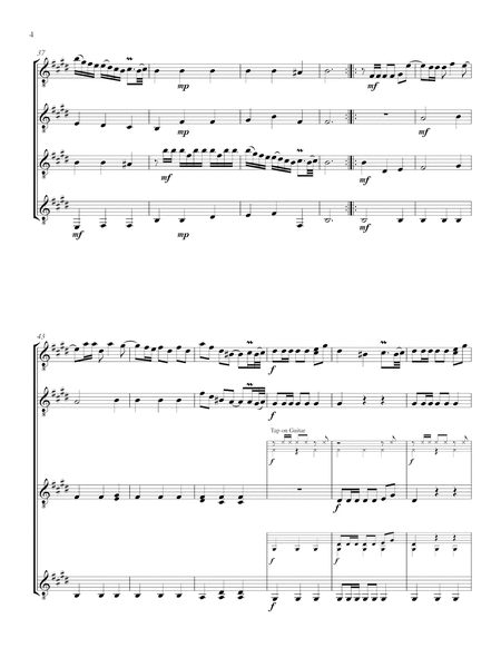 Sonata in E, K. 380 (Guitar Quartet) - Score and Parts image number null