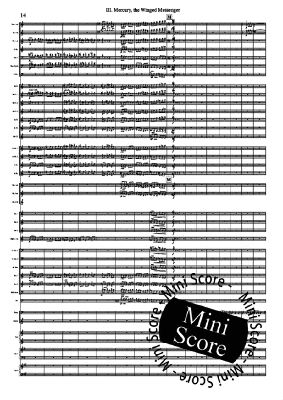 The Planets Concert Band scores gallery preview page 58