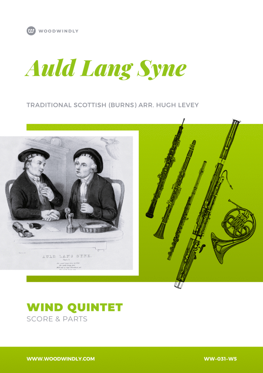 Auld Lang Syne - Arranged for Wind Quintet by Hugh Levey image number null