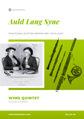Book cover for Auld Lang Syne - Arranged for Wind Quintet by Hugh Levey