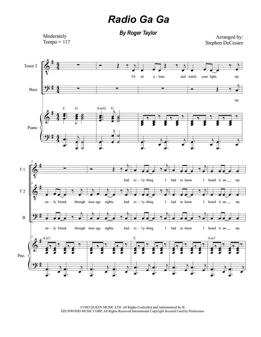 Radio Ga Ga TTB scores gallery preview page 1