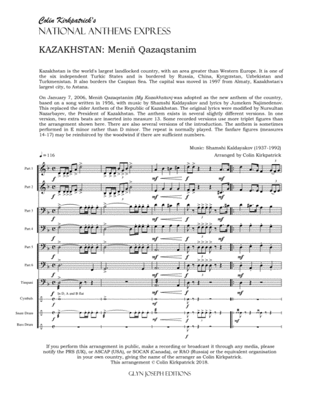 Khazakhstan National Anthem: Meniñ Qazaqstanim image number null