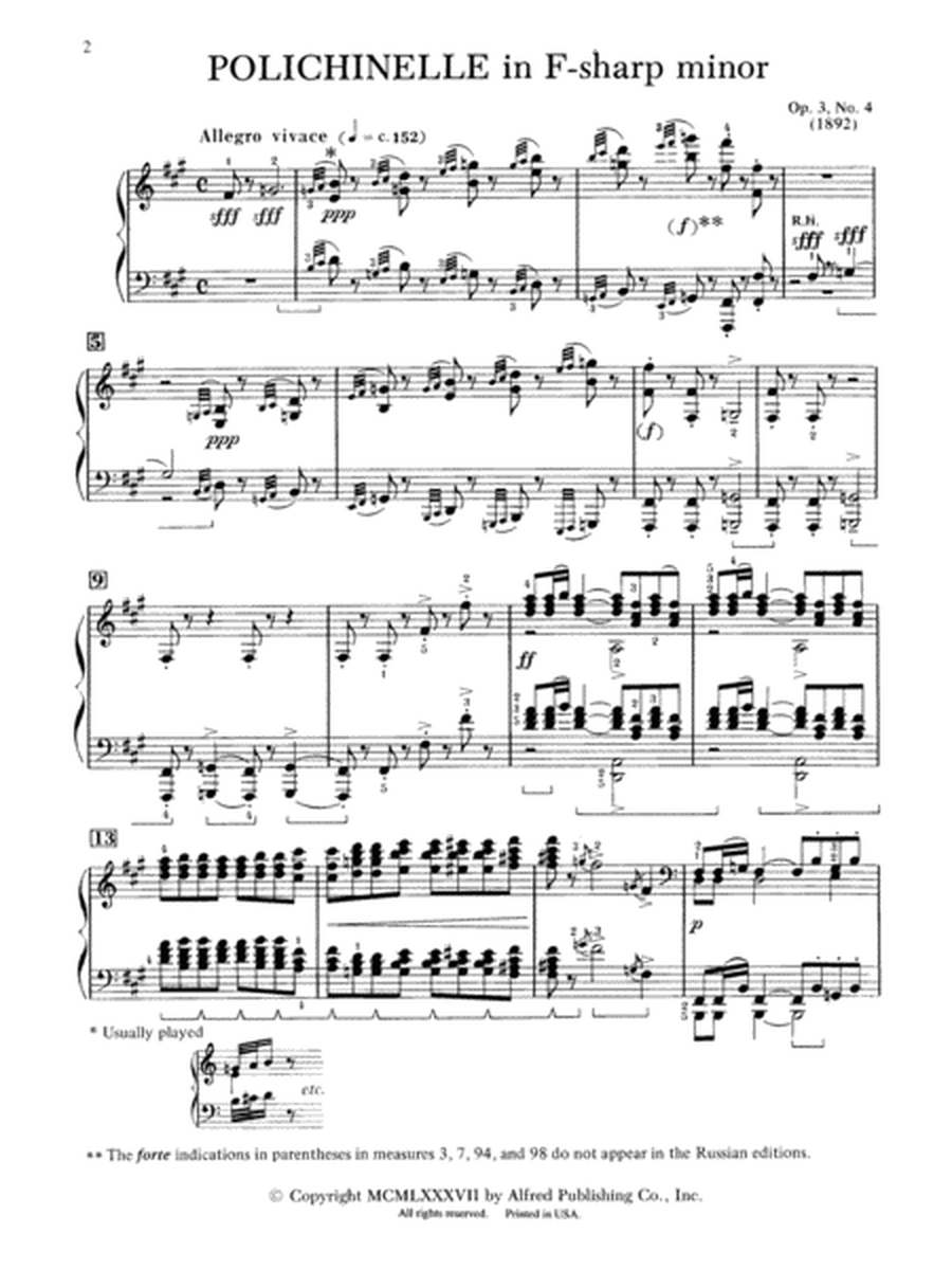 Polichinelle in F-sharp minor, Op. 3 No. 4