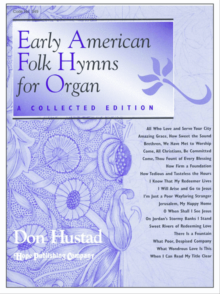 Early American Folk Hymns for Organ-Digital Download Organ scores gallery preview page 1