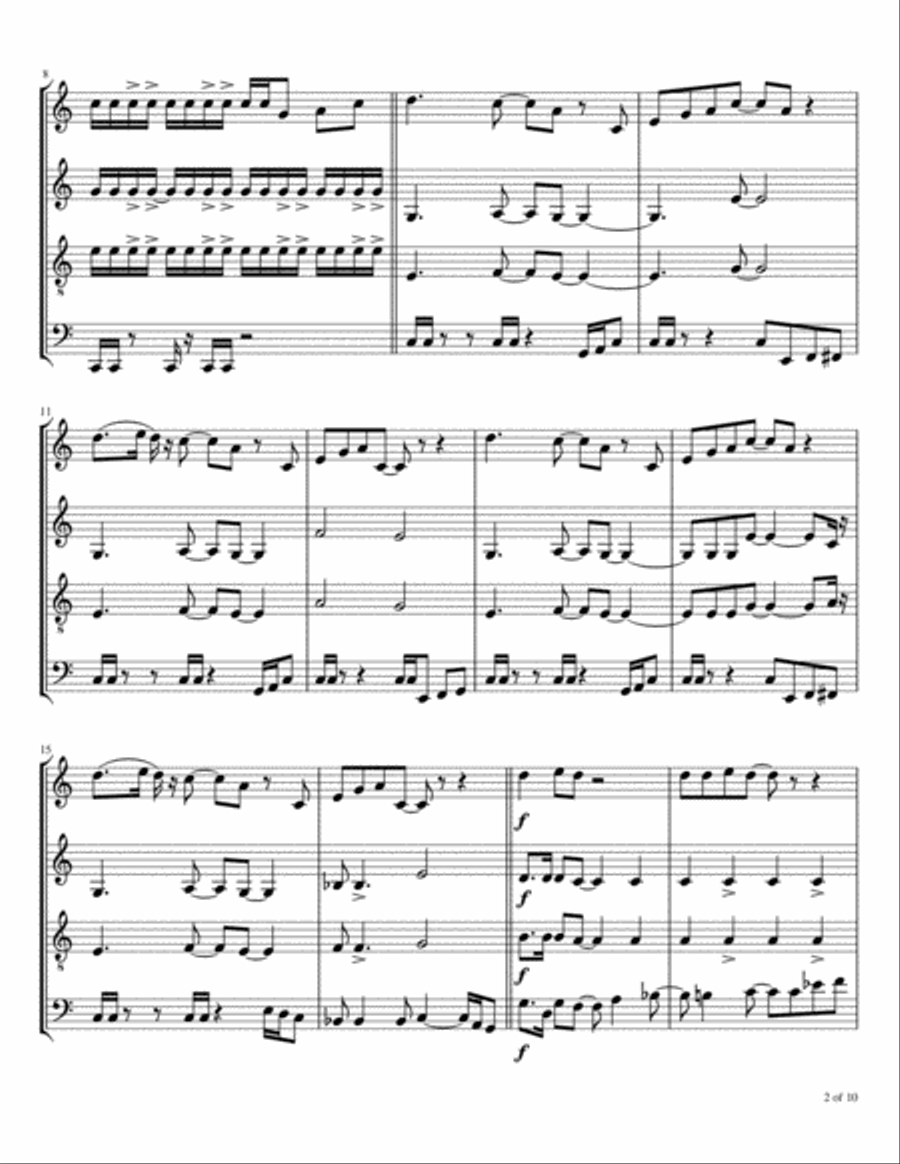 Jive Talkin' Jive Talkin' Woodwind Quartet scores gallery preview page 3