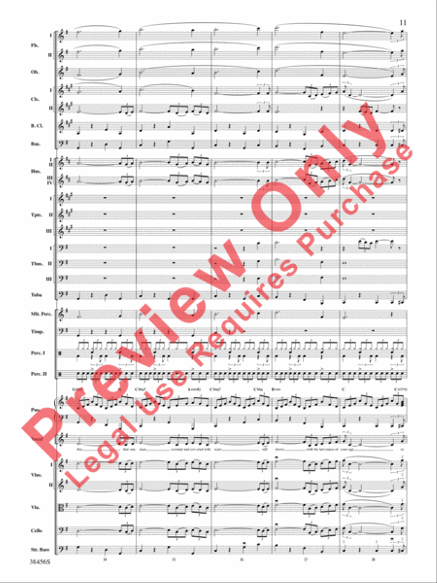 The Impossible Dream (from Man of La Mancha) Full Orchestra scores gallery preview page 12