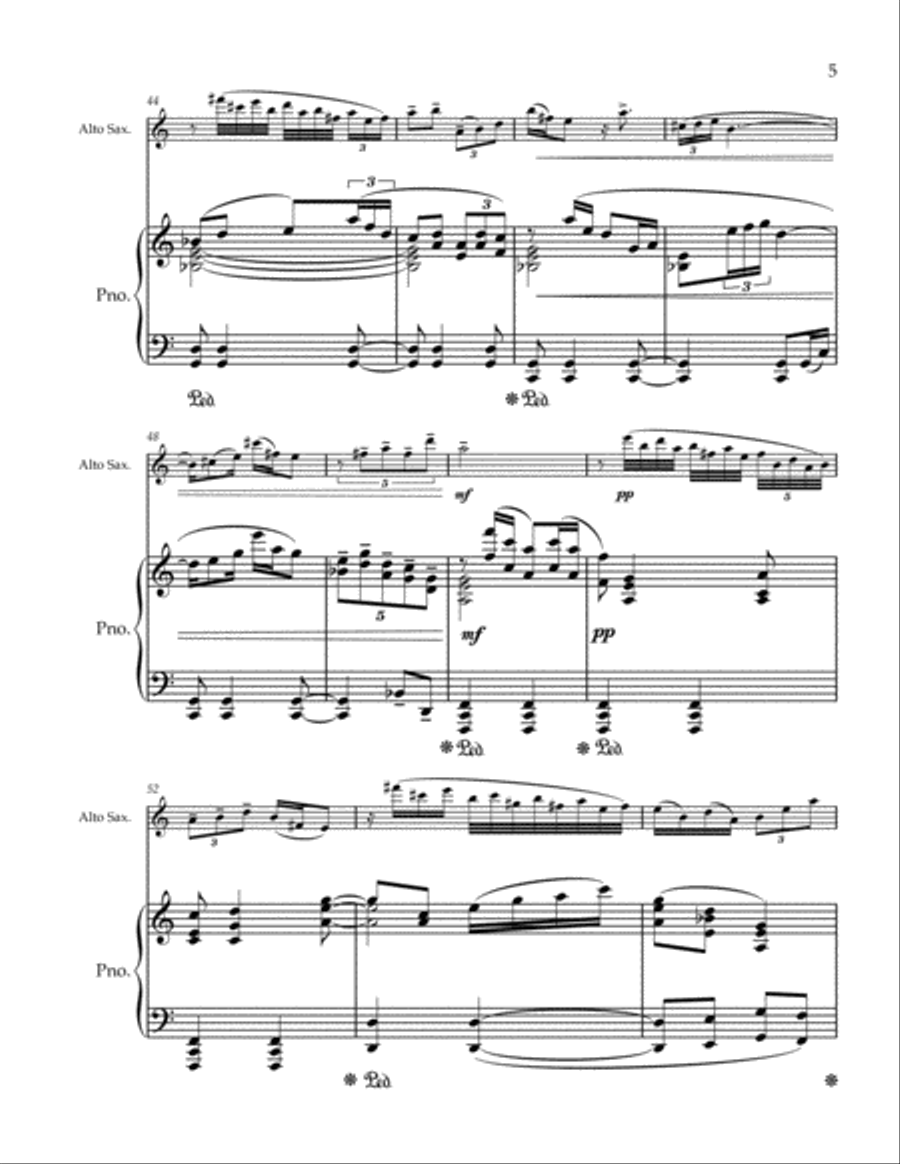 Sonata for Alto Saxophone and Piano, Op. 4 Woodwind Duet scores gallery preview page 5