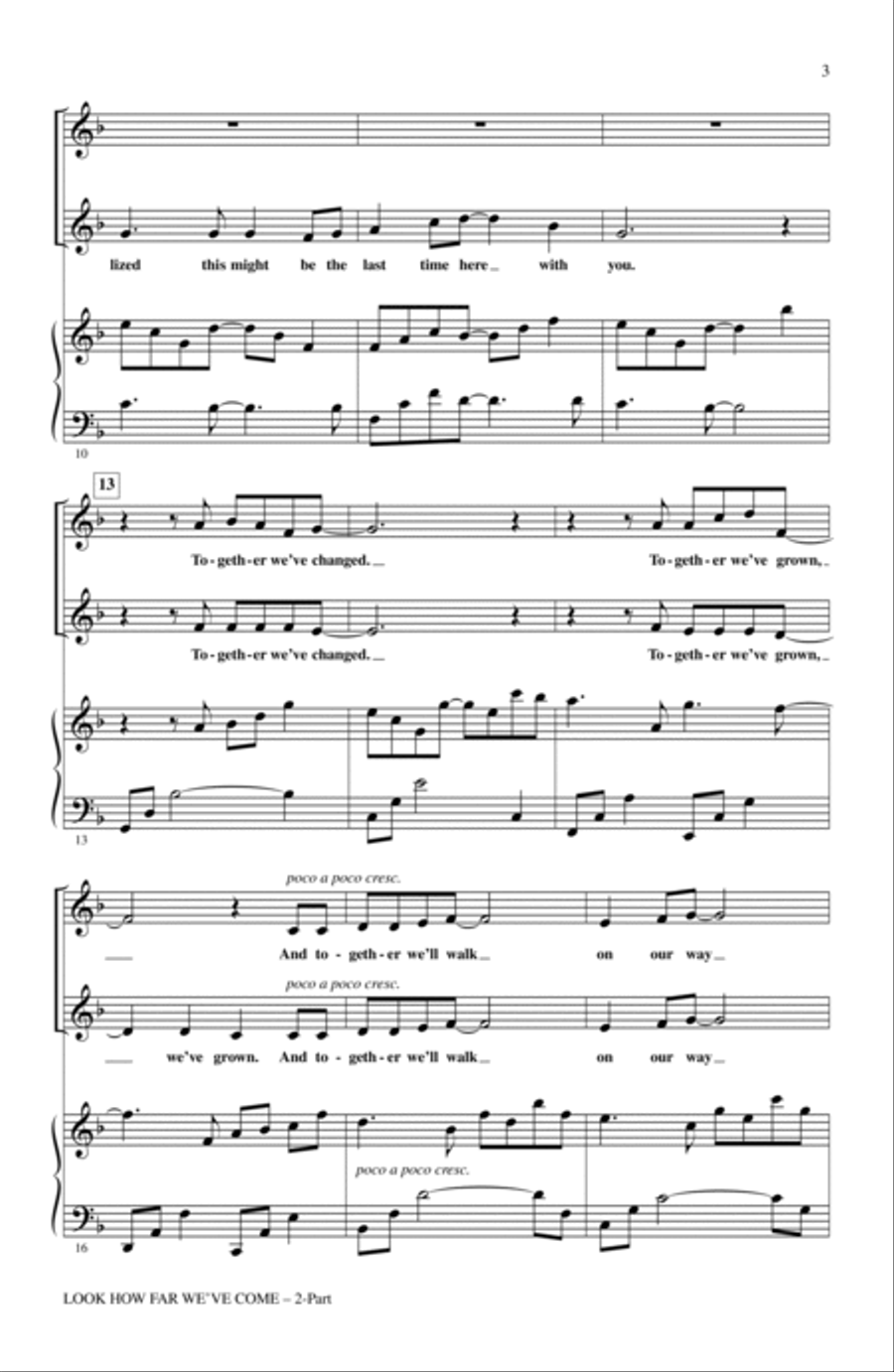 Look How Far We've Come 2-Part scores gallery preview page 2