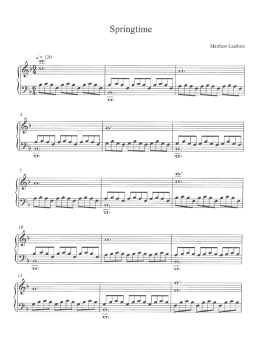 Springtime Springtime Piano Solo scores gallery preview page 1