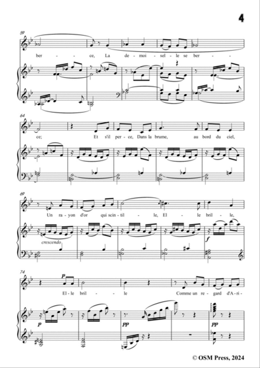 Paladilhe-La Libellule,in B flat Major Voice scores gallery preview page 5