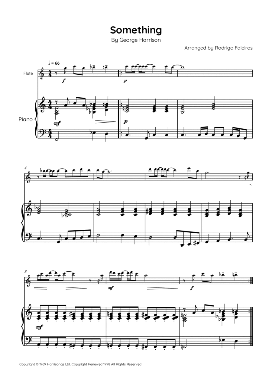 Something Flute scores gallery preview page 1