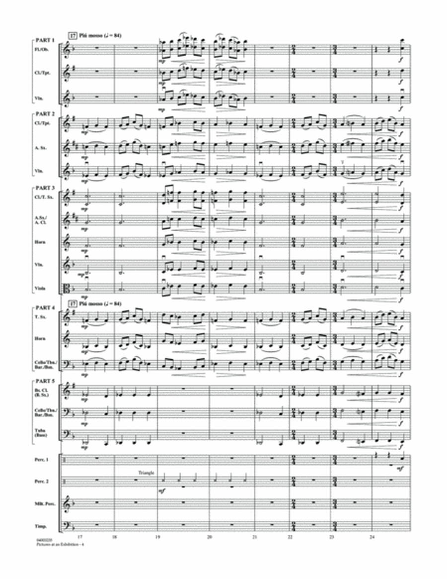Pictures At An Exhibition (Excerpts) - Full Score