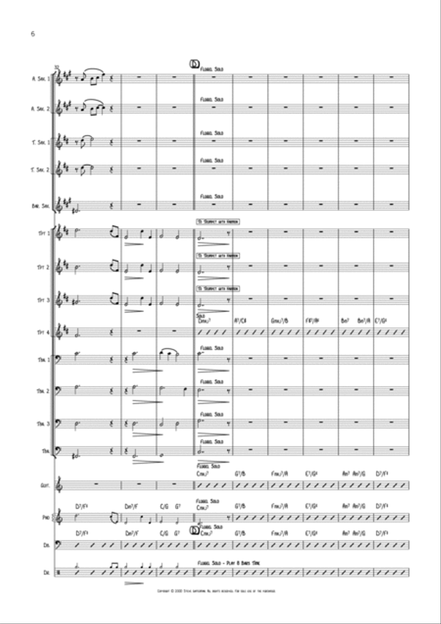 October Arrival October Arrival Jazz Ensemble scores gallery preview page 6