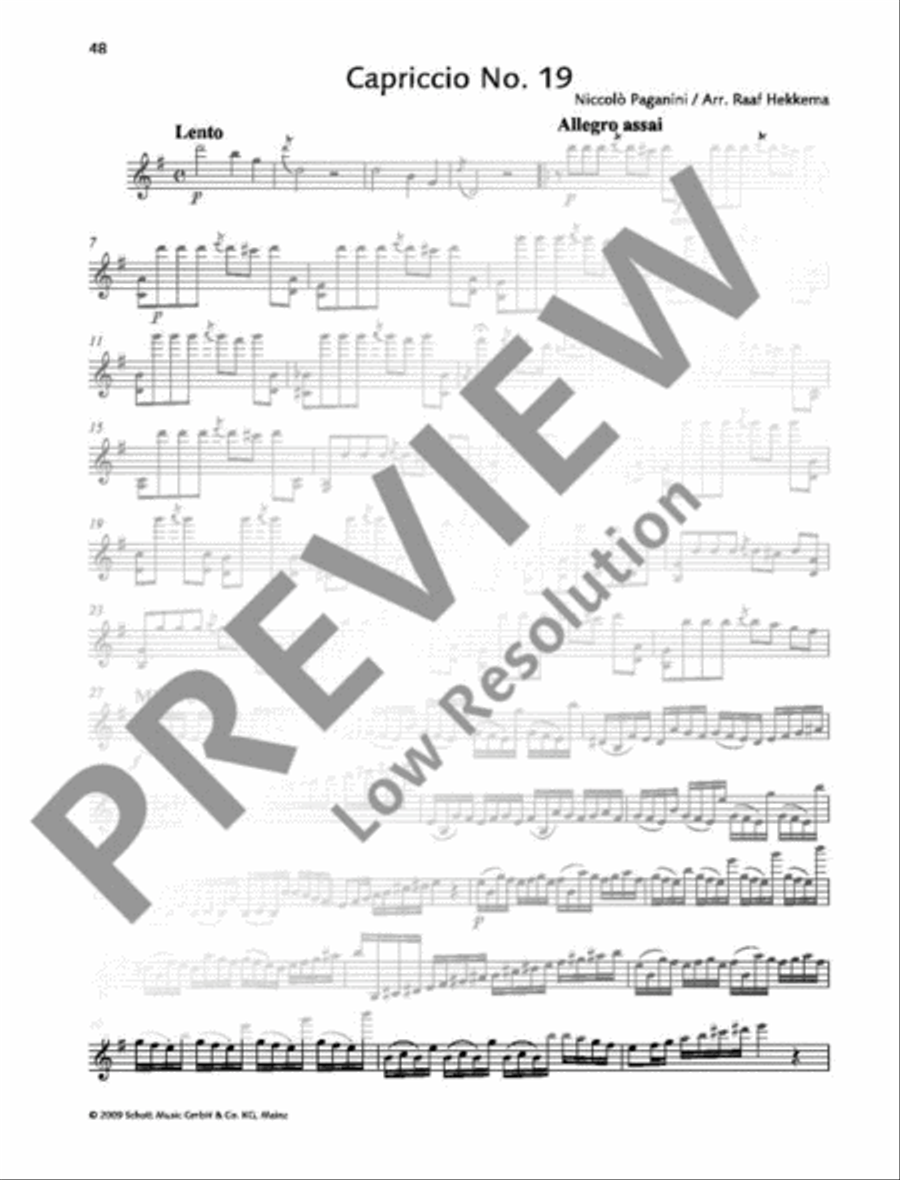 Capriccio No. 19 Soprano Saxophone scores gallery preview page 2