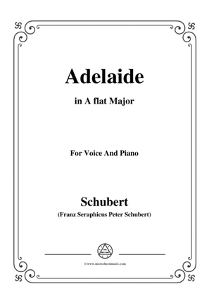 Schubert-Adelaide,in A flat Major,for Voice and Piano
