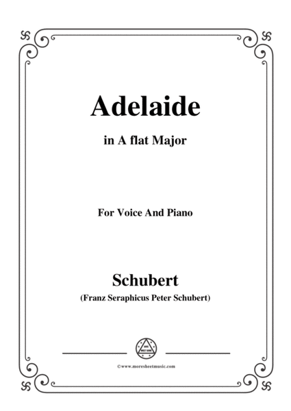 Schubert-Adelaide,in A flat Major,for Voice and Piano image number null