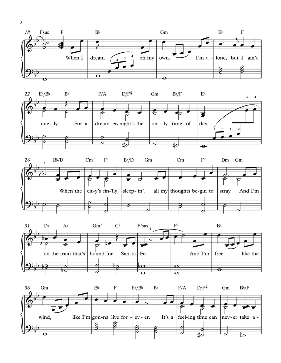Santa Fe Santa Fe Piano, Vocal scores gallery preview page 2