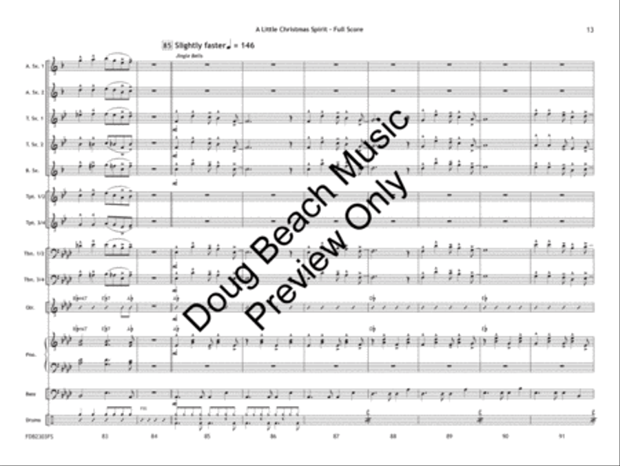 A Little Christmas Spirit Jazz Ensemble scores gallery preview page 14