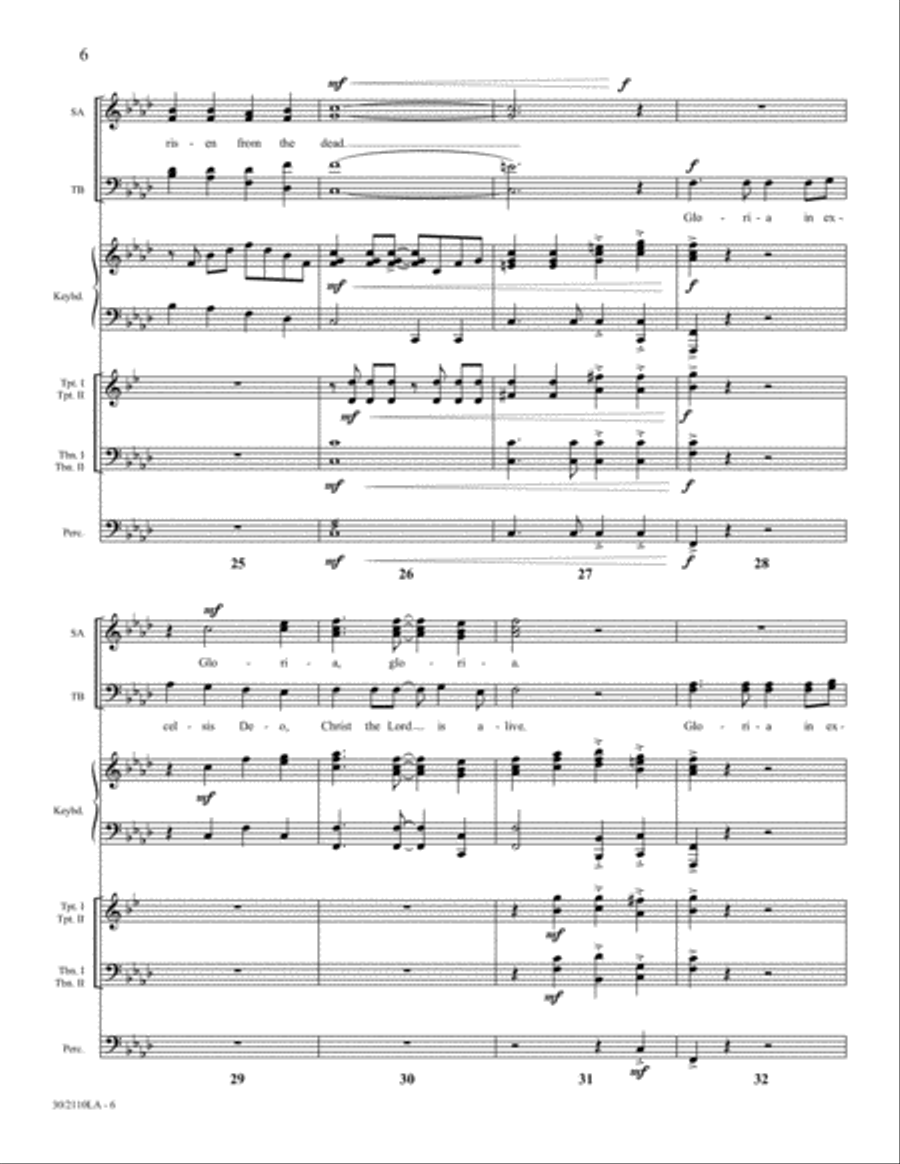 Christ the Lord Is Alive - Score and Parts Trombone scores gallery preview page 6