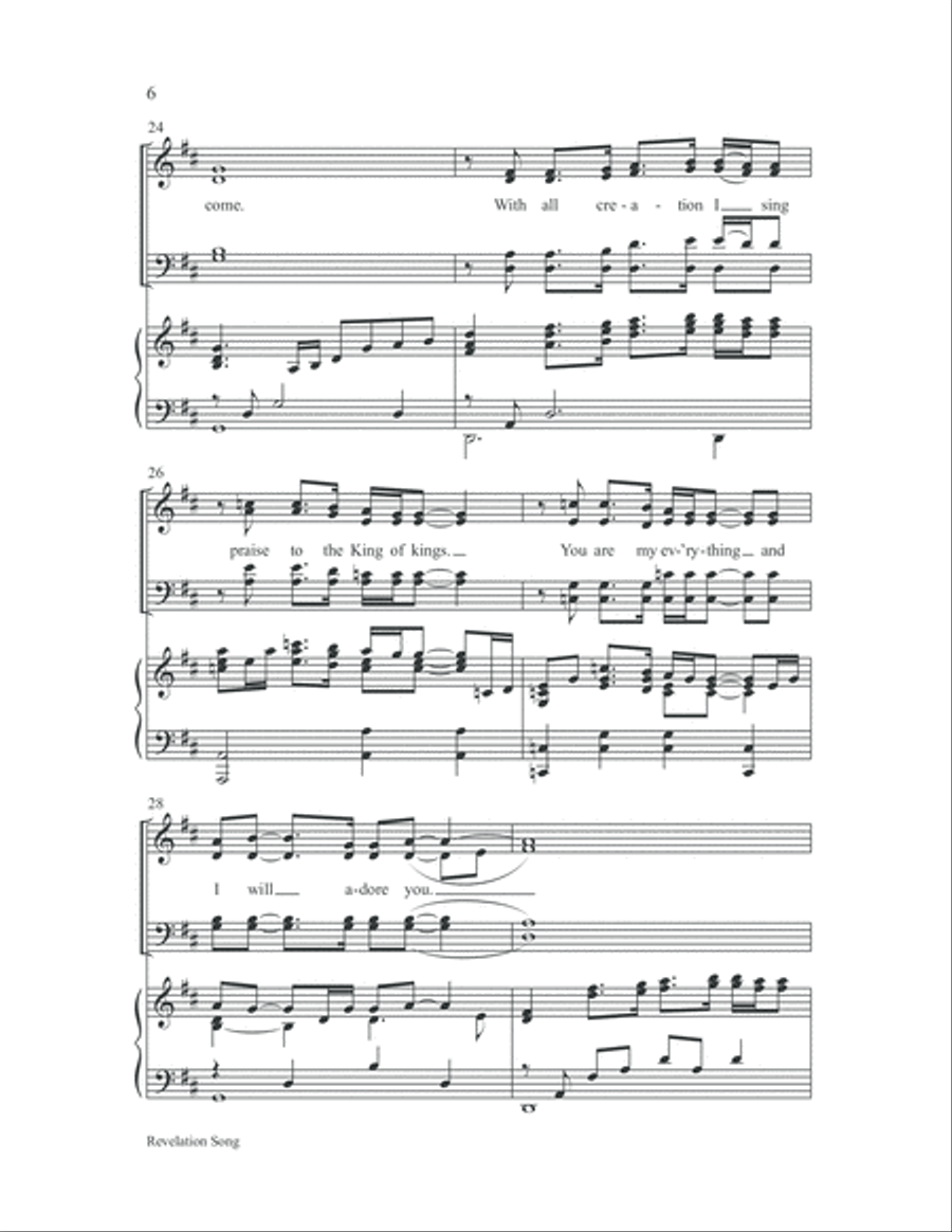 Revelation Song 4-Part scores gallery preview page 6