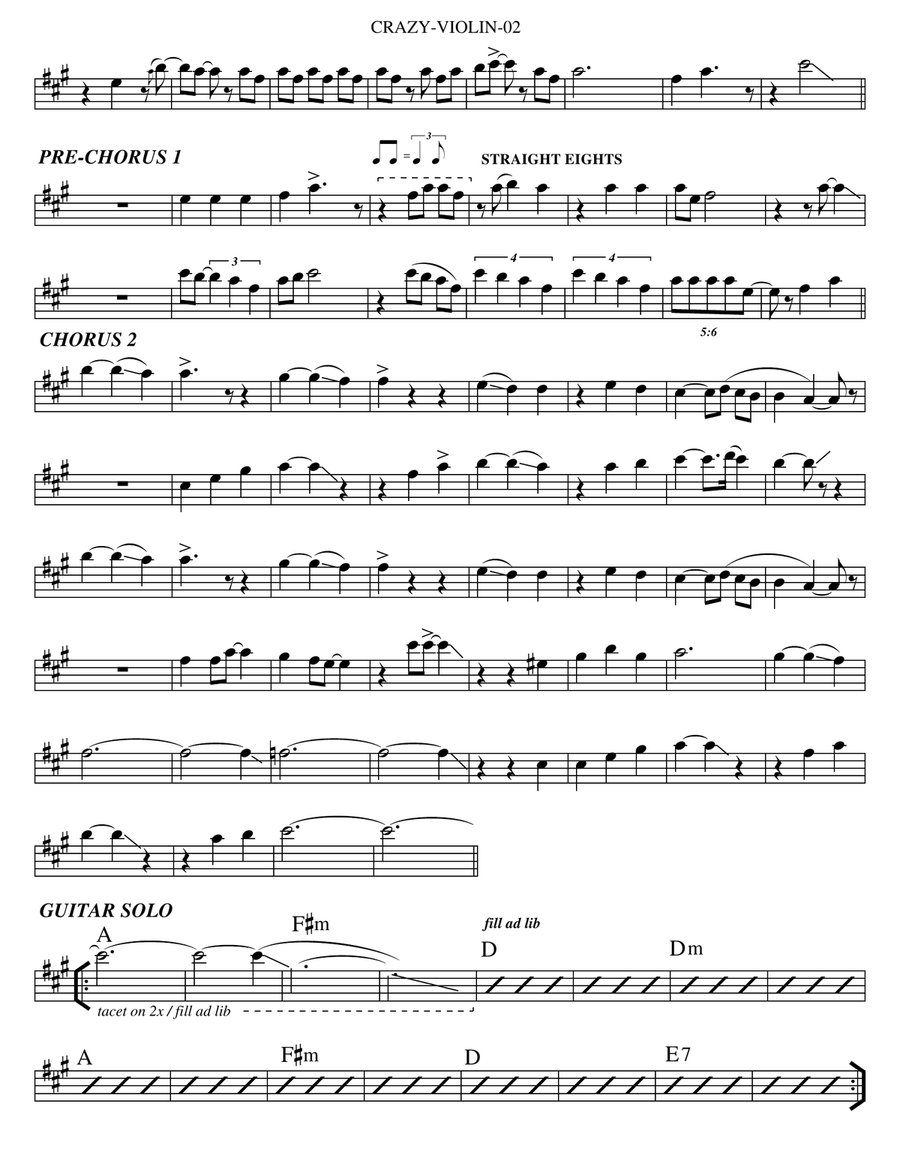 Crazy Violin Solo scores gallery preview page 2