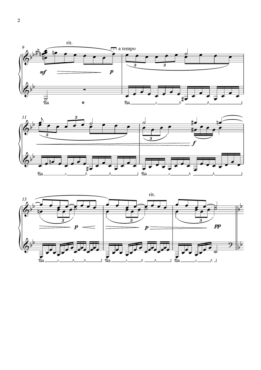 New World Symphony themes from Largo Going Home piano solo plus mp3 Piano Solo scores gallery preview page 2