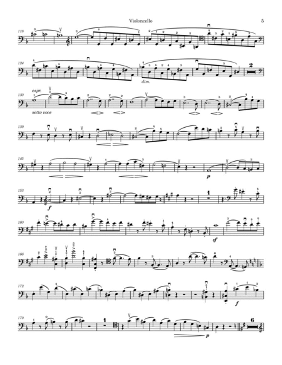 Sonata in d minor, op. 108 Cello Solo scores gallery preview page 5