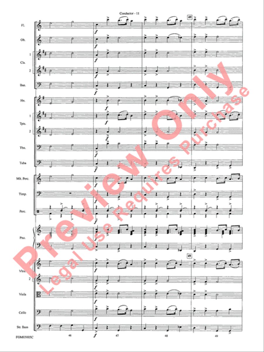 New York, New York, Theme from Full Orchestra scores gallery preview page 13