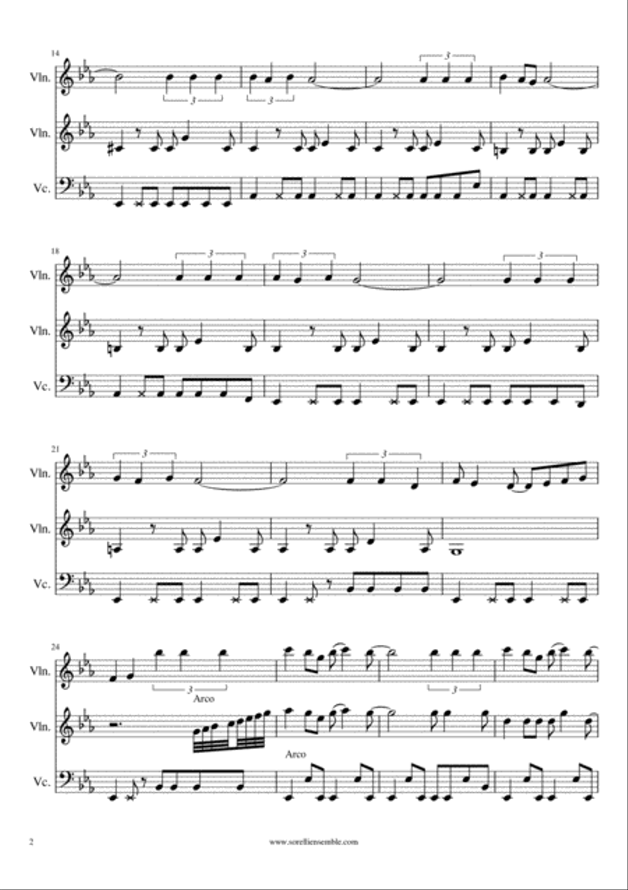 Can't Take My Eyes Off Of You String Trio scores gallery preview page 2