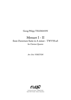 Book cover for Menuet I - II from Ouverture Suite in A minor