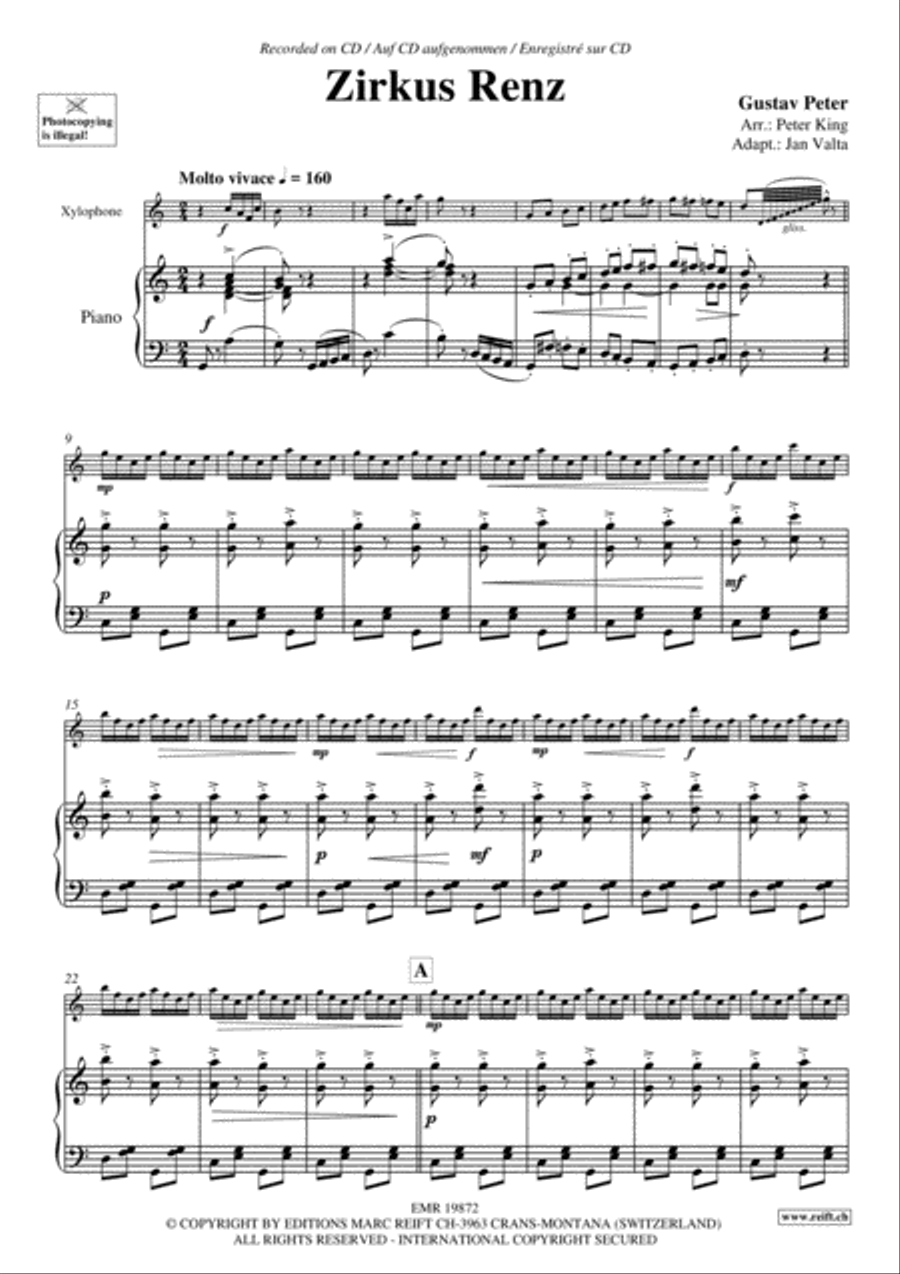 Zirkus Renz Piano Accompaniment scores gallery preview page 3