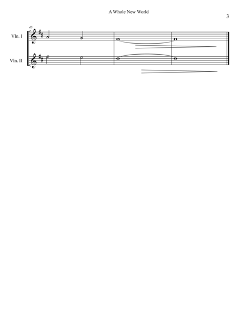 A Whole New World A Whole New World String Duet scores gallery preview page 3
