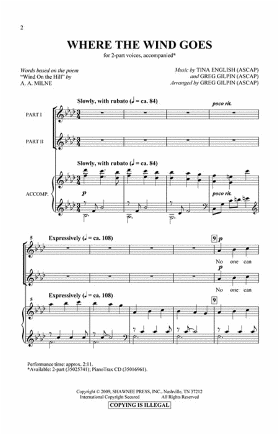 Where the Wind Goes 2-Part scores gallery preview page 2