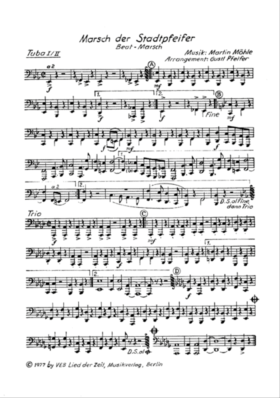 Marsch der Stadtpfeifer Clarinet scores gallery preview page 6