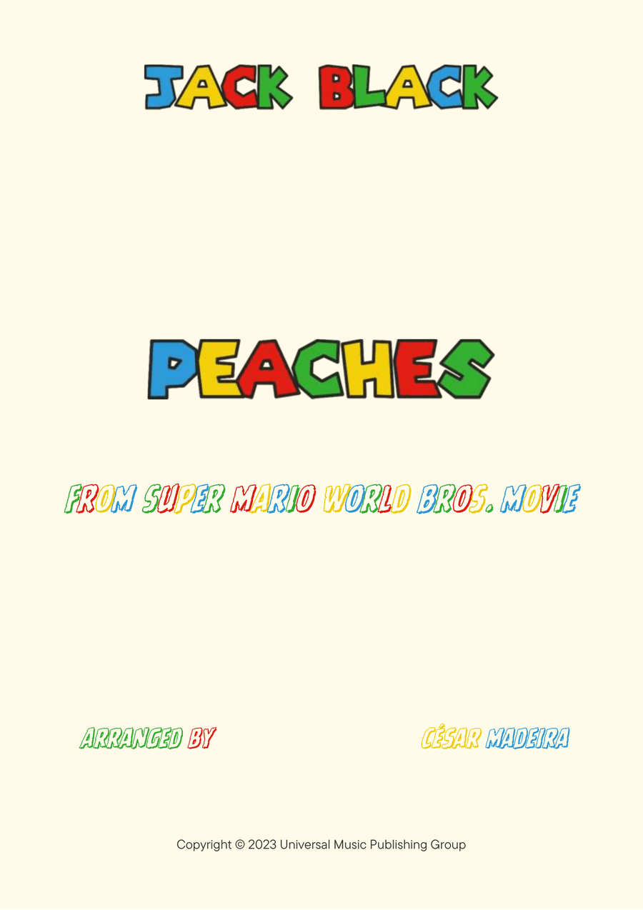 Peaches Piano, Vocal scores gallery preview page 2