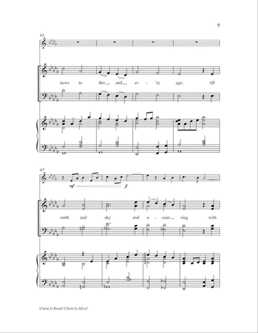 Christ Is Risen! Christ Is Alive! Choir scores gallery preview page 9