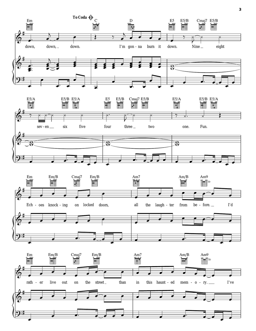 Funhouse Piano, Vocal, Guitar scores gallery preview page 3