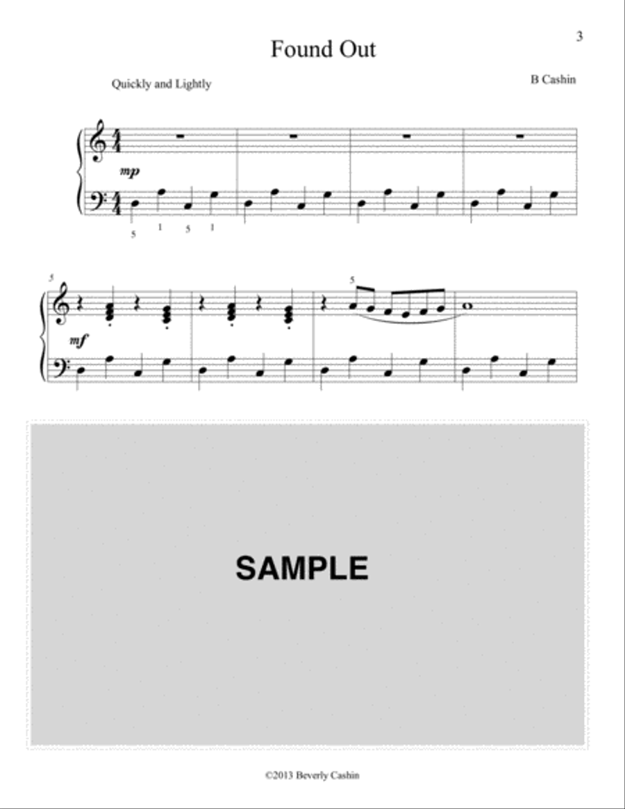 Found Out Piano Solo scores gallery preview page 1